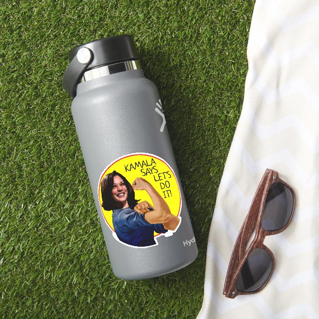 Adesivo Kamala Harris como Rosie (HydroFlask Insitu)