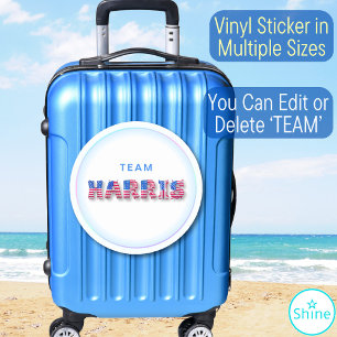 Adesivo Kamala Harris TEAM HARRIS US Flag Balloon Alphabet