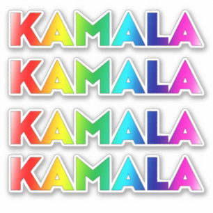 Adesivo "Kamala" Orgulho lgbtq lgbt cores da bandeira arco