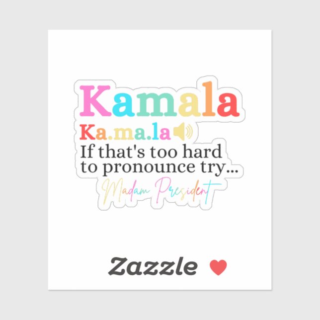 Adesivo Kamala, se é Duro demais para denunciar, tente Mad (Folha)