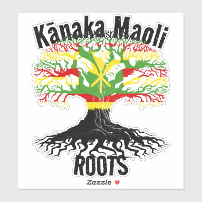 Adesivo Kānaka Maoli ROOTS (Folha)