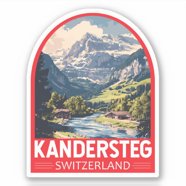 Adesivo Kandersteg Suiça Art Emblem (Frente)
