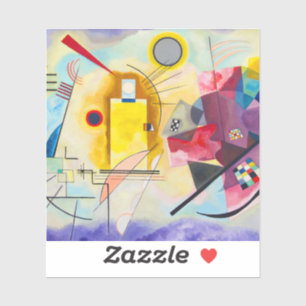 Adesivo Kandinsky amarelo-vermelho-azul