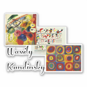 Adesivo Kandinsky - Colagem de sua obra de arte