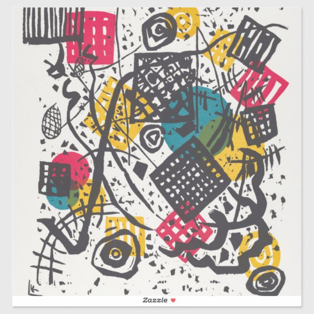 Adesivo Kandinsky Small Worlds V Abstrato Classic (Folha)