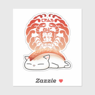 Adesivo Kani Crab Sushi Cat