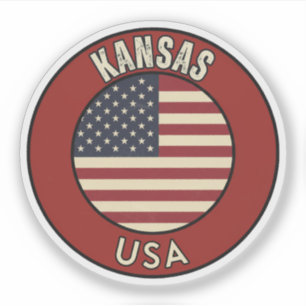 Adesivo Kansas Estados Unidos da América