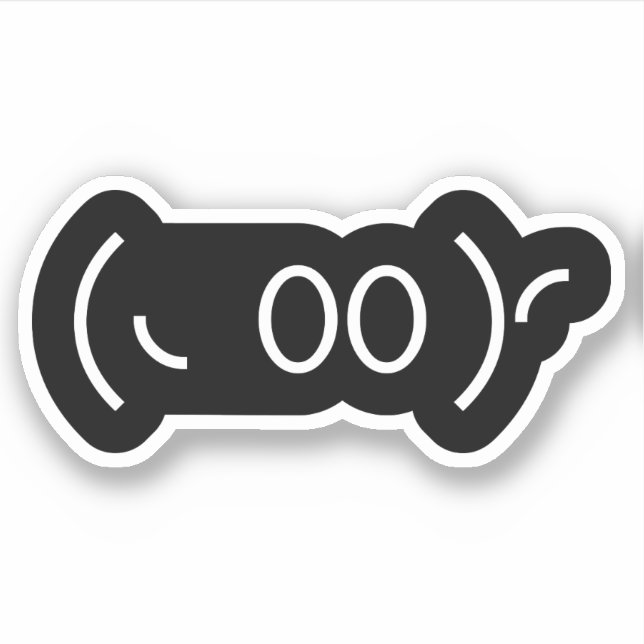 Adesivo Kaomoji Ghost Japonês Emoticon (Frente)