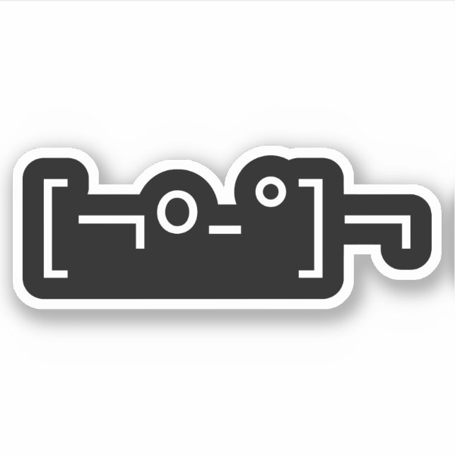 Adesivo Kaomoji Zombie Emoticon Japonês (Frente)