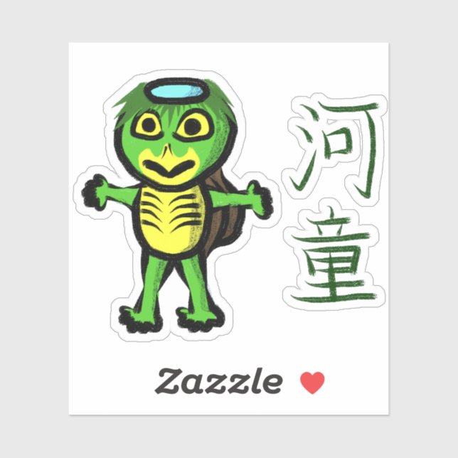 Adesivo Kappa Youkai com Kanji (Folha)