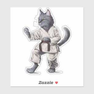 Adesivo Karate Cat Sticker