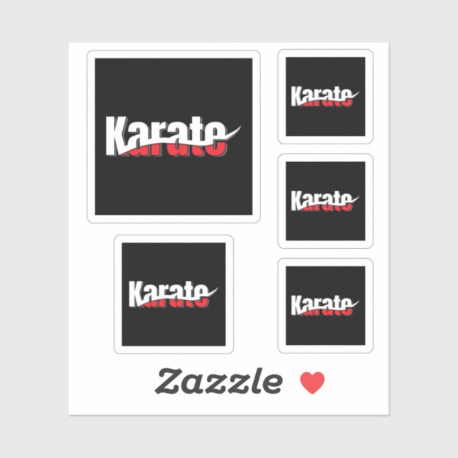 Adesivo Karate Martial Arts Abstrato Swish (Folha)