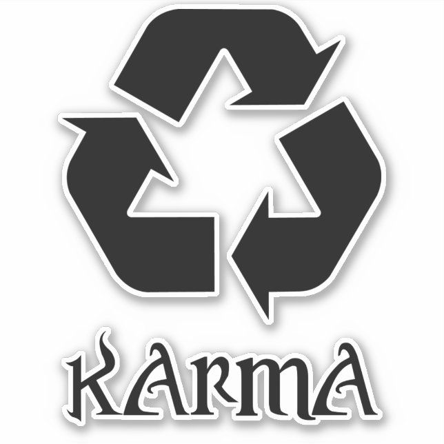 Adesivo Karma, o que acontece, aparece (Frente)