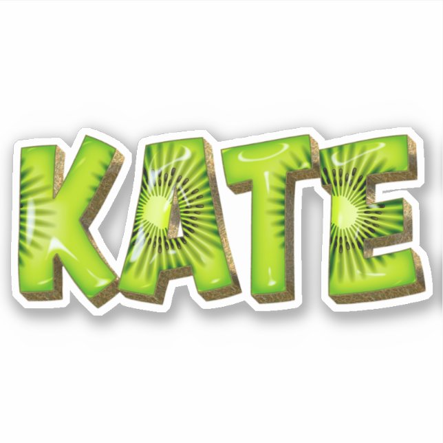 Adesivo Kate Name Kiwi Design Aufkleber Sticker (Frente)