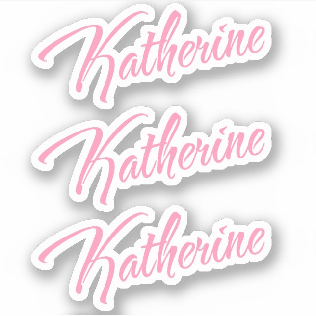 Adesivo Katherine Decorative Name (Nome decorativo da Cata (Frente)