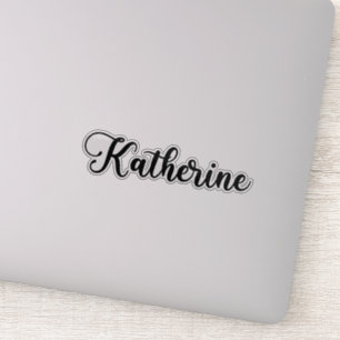 Adesivo Katherine Name - Caligrafia manuscrita