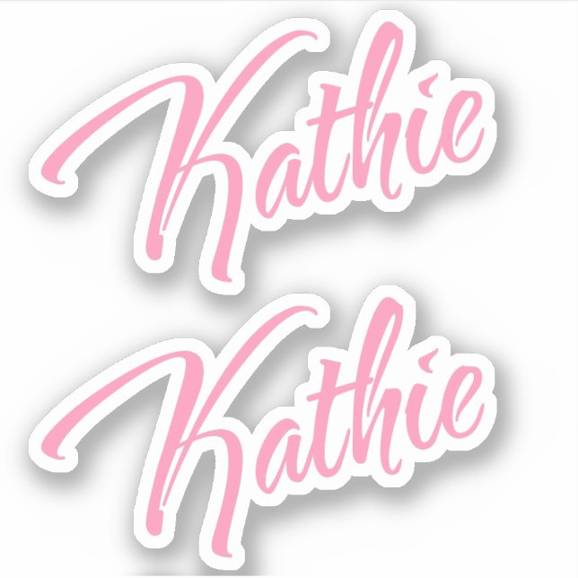 Adesivo Kathie pink name x2 Vinyl (Frente)