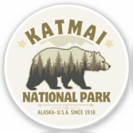 Adesivo Katmai National Park Alaska Since 1918