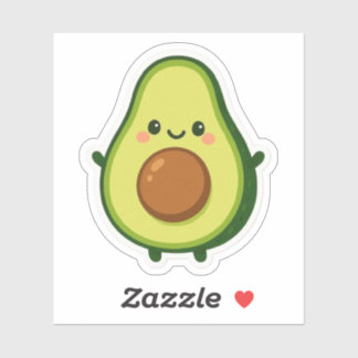Adesivo Kawaii Avocado Cartoon Sticker