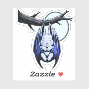 Adesivo Kawaii Bat Bunny Spooky Cute