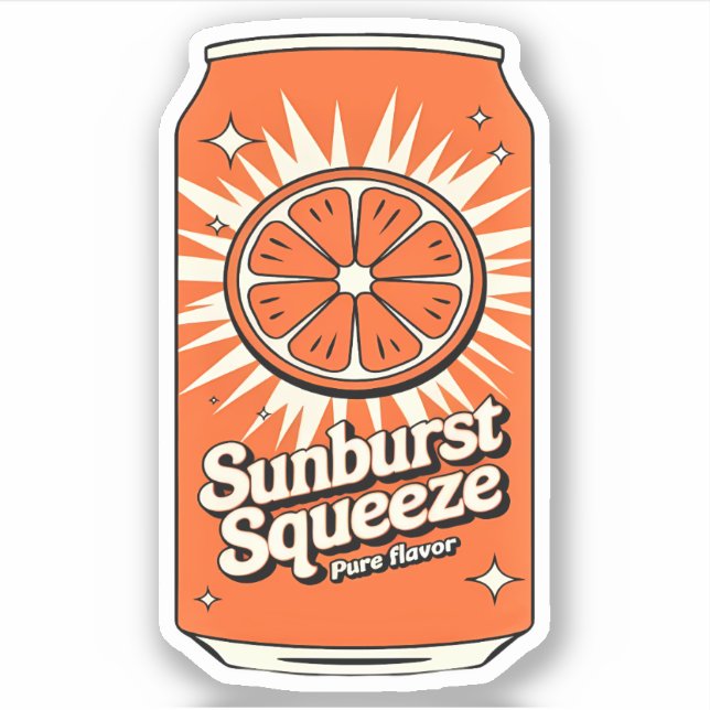 Adesivo Kawaii Bonita Fruta Diversão Laranja Bebida Sumo d (Frente)