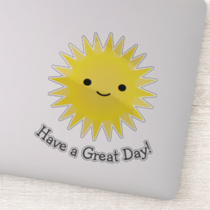 Adesivo Kawaii bonito Sun de sorriso
