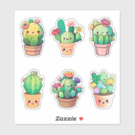 Adesivo Kawaii Cactus
