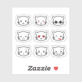Adesivo Kawaii Cat Emoji