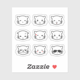 Adesivo Kawaii Cat Emoji 2