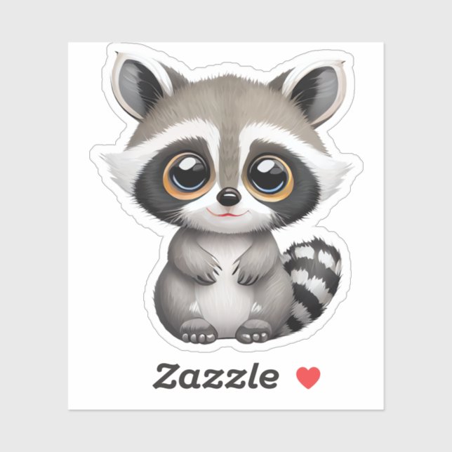 Kawaii Chibi Cute Baby Raccoon Sticker