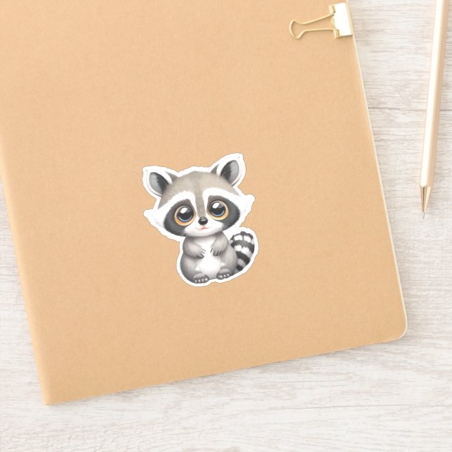 Kawaii Chibi Cute Baby Raccoon Sticker