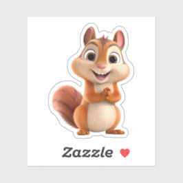 Adesivo Kawaii Chibi Cute Cartoon Chipmunk