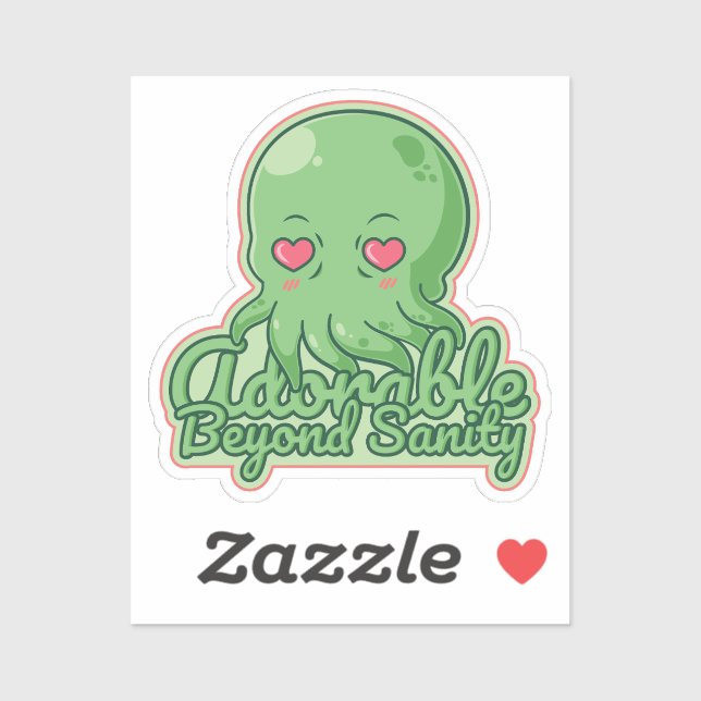 Adesivo Kawaii Cthulhu (Folha)
