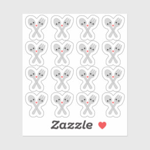 Adesivo Kawaii Fork Spoon Preperação de Refeições Bujo Pla