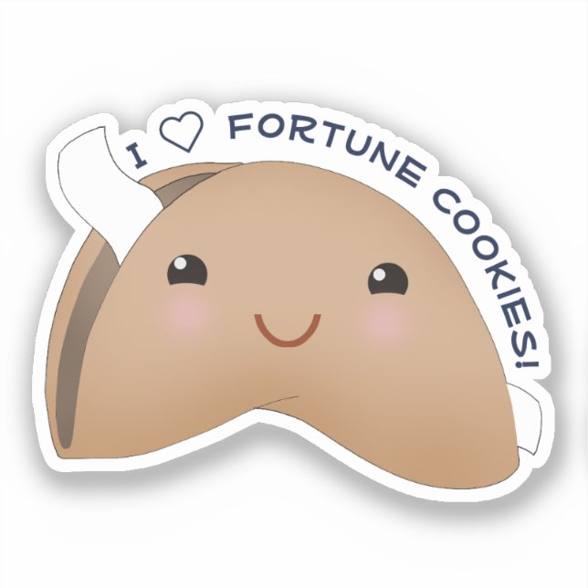 Adesivo Kawaii Fortune Cookie (Frente)