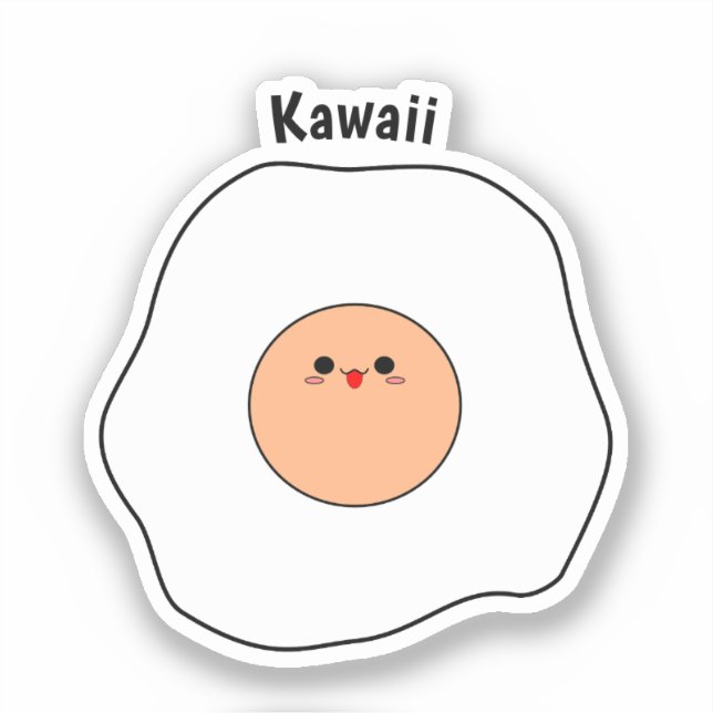 Adesivo Kawaii Fried Egg Vinyl Sticker (Frente)