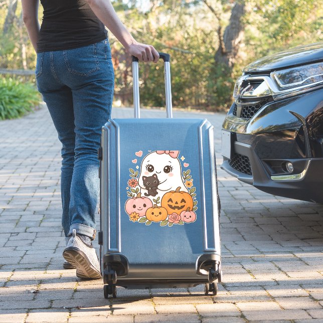 Adesivo Kawaii Ghost Halloween Black Pumpkin Fall Spot (Mala Insitu)