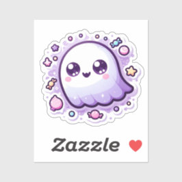 Adesivo Kawaii Ghost Vinyl Candy Pastel Halloween