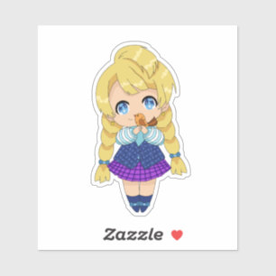 Adesivo Kawaii Girl com Bird