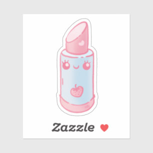 Adesivo Kawaii Lipstick rosa