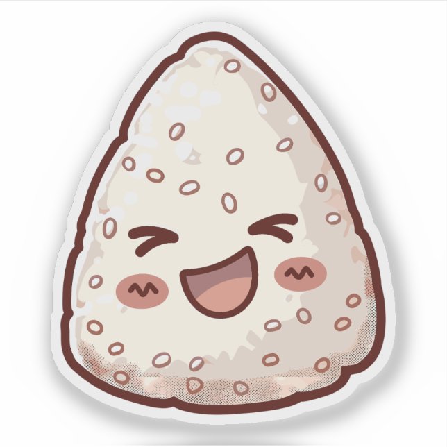 Adesivo Kawaii Onigiri (Frente)