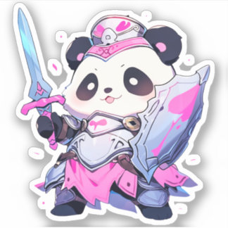 Adesivo Kawaii Panda - Cavaleiro Sagrado do Coração