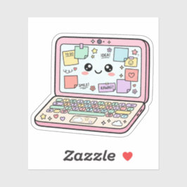 Adesivo Kawaii Pastel Laptop Study Vibes Sticker