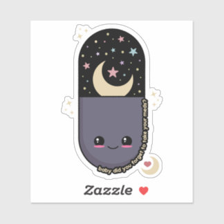 Adesivo Kawaii Pill Meds