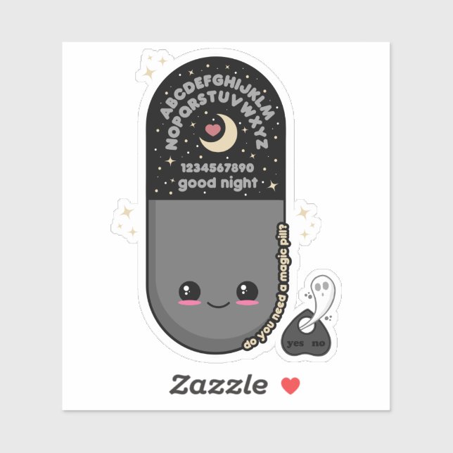 Adesivo Kawaii Pill Spirit's Board  (Folha)