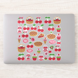 Adesivo Kawaii Red Cherry Vibes Cute Girly Aesthetic