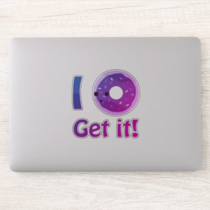 Adesivo Kawaii roxo eu rosquinha obtenho-a