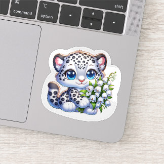 Adesivo Kawaii Snow Leopard Big Cat Anime Stickers