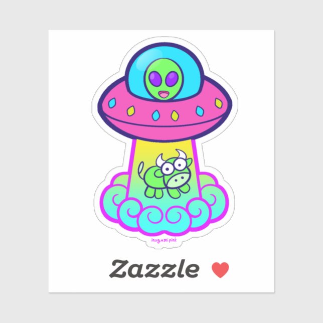 Adesivo Kawaii Ufo (Folha)