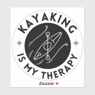 Adesivo Kayaking É Minha Terapia